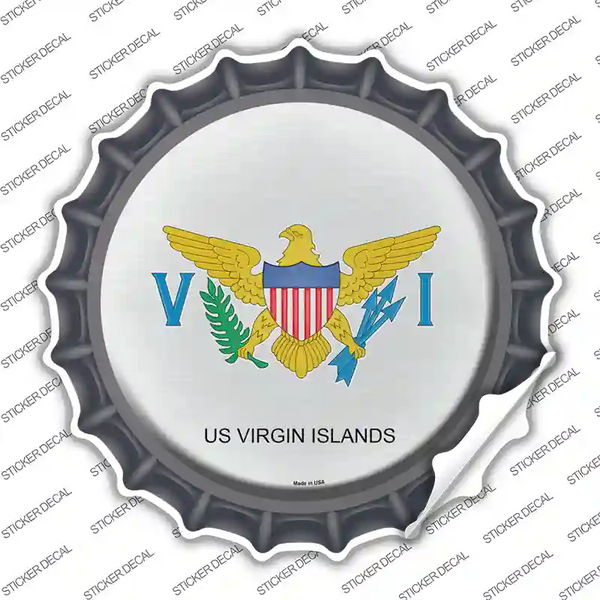US Virgin Islands Novelty Bottle Cap Sticker Decal | Smart Blonde