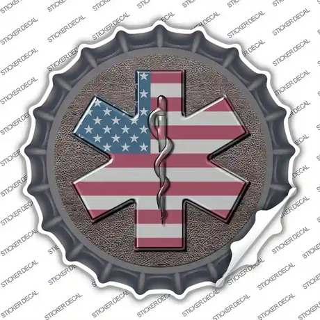 Medical Cross Novelty Bottle Cap Sticker Decal Small