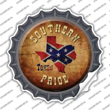 Southern Pride Texas Novelty Bottle Cap Sticker Decal