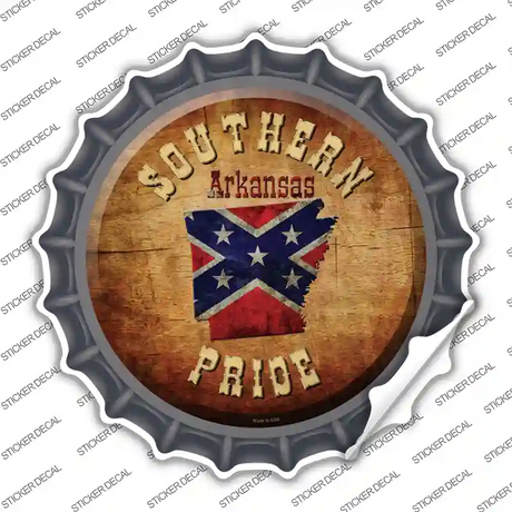 Southern Pride Arkansas Novelty Bottle Cap Sticker Decal Small