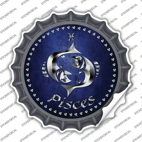 Pisces Novelty Bottle Cap Sticker Decal Small