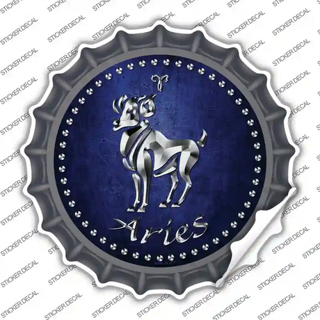 Aries Novelty Bottle Cap Sticker Decal Small