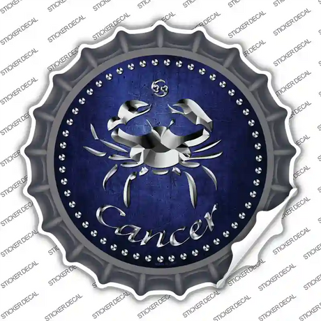 Cancer Novelty Bottle Cap Sticker Decal Small