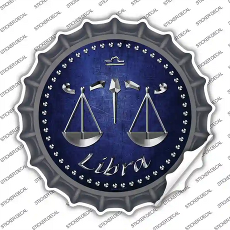 Libra Novelty Bottle Cap Sticker Decal Small