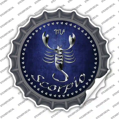 Scorpio Novelty Bottle Cap Sticker Decal Small