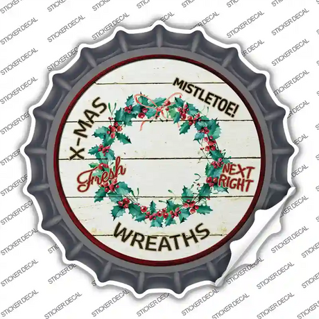 Wreaths Novelty Bottle Cap Sticker Decal