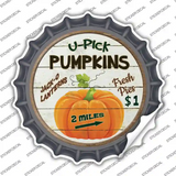 U Pick Pumpkins Novelty Bottle Cap Sticker Decal Small