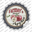 Farmers Market Apples Novelty Bottle Cap Sticker Decal Small