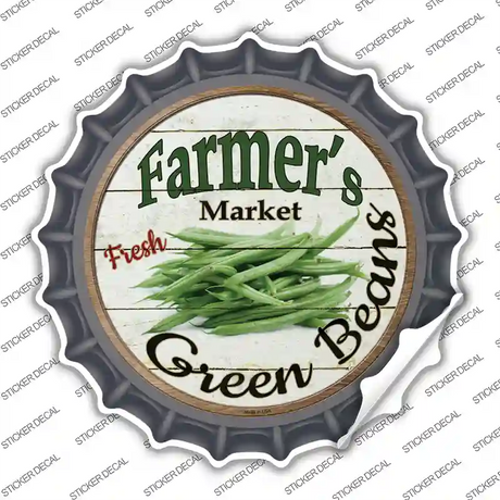 Farmers Market Green Beans Novelty Bottle Cap Sticker Decal Small