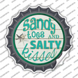 Sandy Toes Novelty Bottle Cap Sticker Decal Small