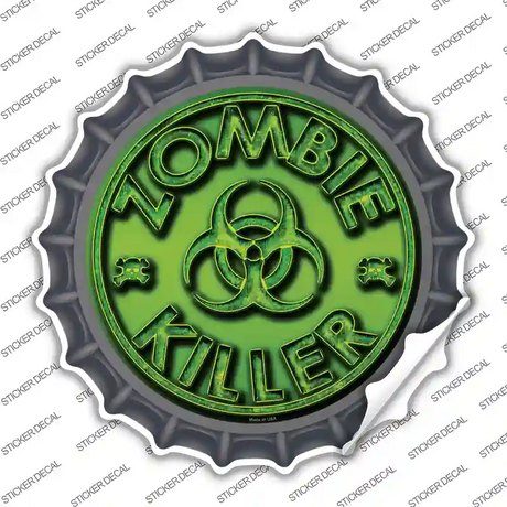 Zombie Killer Novelty Bottle Cap Sticker Decal Small