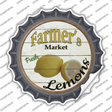 Farmers Market Lemons Novelty Bottle Cap Sticker Decal Small