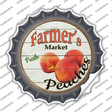 Farmers Market Peaches Novelty Bottle Cap Sticker Decal Small