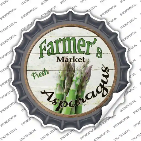 Farmers Market Asparagus Novelty Bottle Cap Sticker Decal Small