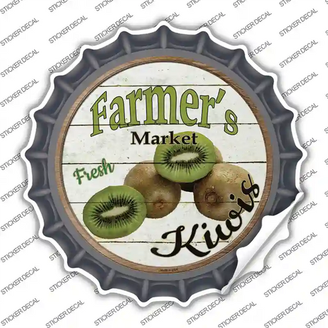 Farmers Market Kiwis Novelty Bottle Cap Sticker Decal Small