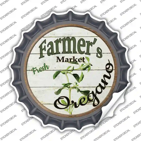 Farmers Market Oregano Novelty Bottle Cap Sticker Decal Small