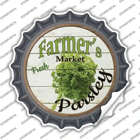 Farmers Market Parsley Novelty Bottle Cap Sticker Decal Small