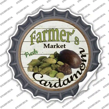 Farmers Market Cardamon Novelty Bottle Cap Sticker Decal Small