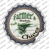 Farmers Market Chives Novelty Bottle Cap Sticker Decal Small