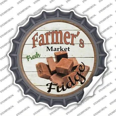 Farmers Market Fudge Novelty Bottle Cap Sticker Decal Small