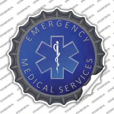 Emergency Medical Services Novelty Bottle Cap Sticker Decal Small