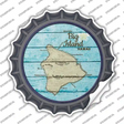 Big Island Hawaii Map Novelty Bottle Cap Sticker Decal Small