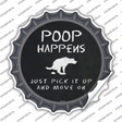 Dog Poop Happens Novelty Bottle Cap Sticker Decal Small