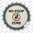 No Poop Zone Novelty Bottle Cap Sticker Decal Small