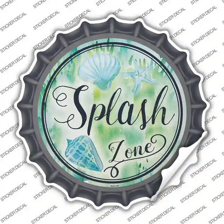 Splash Zone Novelty Bottle Cap Sticker Decal Small