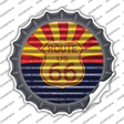 Route 66 Arizona Flag Novelty Bottle Cap Sticker Decal