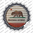 California Flag Corrugated Novelty Bottle Cap Sticker Decal Small