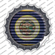 Minnesota Flag Corrugated Novelty Bottle Cap Sticker Decal Small