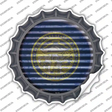 Nebraska Flag Corrugated Novelty Bottle Cap Sticker Decal
