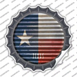 Texas Flag Corrugated Novelty Bottle Cap Sticker Decal Small