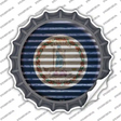 Virginia Flag Corrugated Novelty Bottle Cap Sticker Decal Small