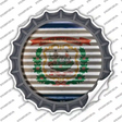 West Virginia Flag Corrugated Novelty Bottle Cap Sticker Decal Small