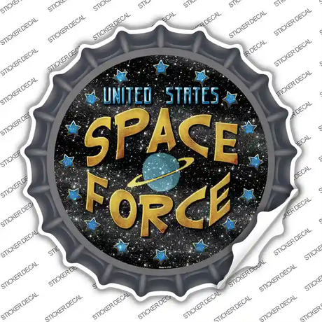 US Space Force Novelty Bottle Cap Sticker Decal Small