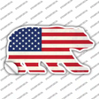 American Flag Novelty Bear Sticker Decal Small