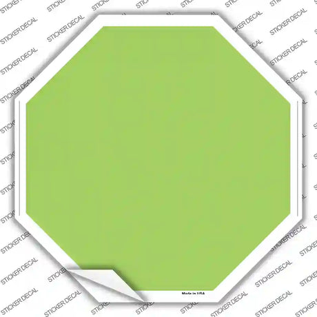 Lime Green Solid Novelty Octagon Sticker Decal Small