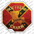 Southern Charm Louisiana Novelty Octagon Sticker Decal Small