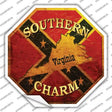 Southern Charm Virginia Novelty Octagon Sticker Decal Small