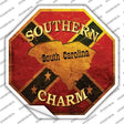 Southern Charm South Carolina Novelty Octagon Sticker Decal Small