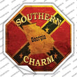 Southern Charm Georgia Novelty Octagon Sticker Decal Small