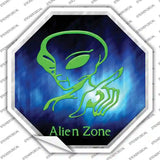 Alien Zone Novelty Octagon Sticker Decal Small