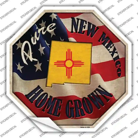 New Mexico Home Grown Novelty Octagon Sticker Decal Small