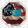 Oklahoma Home Grown Novelty Octagon Sticker Decal Small