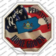 Pennsylvania Home Grown Novelty Octagon Sticker Decal Small