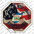 West Virginia Home Grown Novelty Octagon Sticker Decal Small