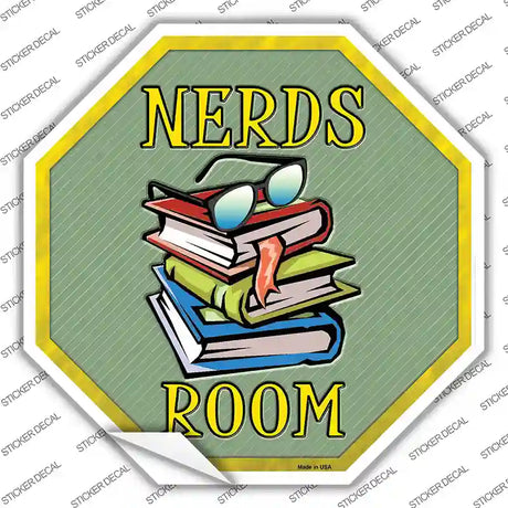 Nerds Room Novelty Octagon Sticker Decal Small
