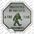 Squatch And The 2nd Amendment Novelty Octagon Sticker Decal Small